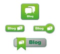 Green blog buttons Royalty Free Stock Photo