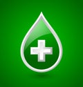 Green blood medical icon