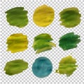 Green Blot Collection isolated Transparent Background