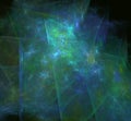 Green blue abstract fractal. Fantasy fractal texture. Digital art. 3D rendering. Computer generated image.