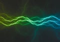 Green and blue abstract fractal lightning Royalty Free Stock Photo