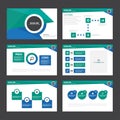 Green blue Abstract presentation template Infographic elements flat design set for brochure flyer leaflet marketing Royalty Free Stock Photo