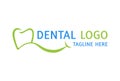 Green and Blue Abstract Smile Health Dental Clinic White Logo Design