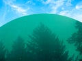 Detail of green balloon tent Royalty Free Stock Photo