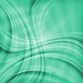 Green and blue background with transparent wavy lines.