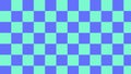 green and blue big checkers, gingham, plaid, aesthetic checkerboard wallpaper illustration Royalty Free Stock Photo