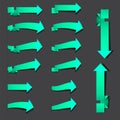 Green-blue bookmark arrows