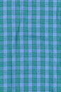 Green and blue chequered fabric