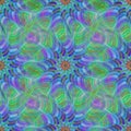 Green blue colorful seamless fractal pattern Royalty Free Stock Photo