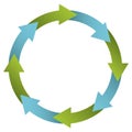green and blue cycle icon Royalty Free Stock Photo