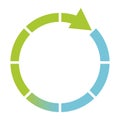 green and blue cycle icon Royalty Free Stock Photo