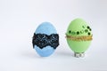 Green and blue Easter egg design Royalty Free Stock Photo