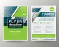 Green and Blue Geometric Poster Brochure Flyer design Layout Royalty Free Stock Photo