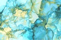 Green, blue, gold marble luxury abstract background Royalty Free Stock Photo