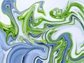 Green, blue and gray paint mixed in the wayer created use generative ai