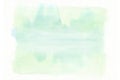 Green and blue horizontal watercolor gradient hand drawn background. Middle part is lighter than other sides of image