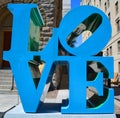Green and blue LOVE is an iconic Pop Art