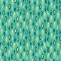 Hand drawn microorganisms seamless pattern on green background. Royalty Free Stock Photo