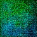 Green and blue mosaic