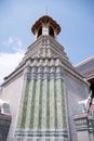 Green and blue mosaic bell tower called Ho Rakhang in Grand Palace, Bangkok Royalty Free Stock Photo