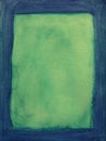 Green and blue painted frame Royalty Free Stock Photo