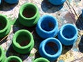 Green & Blue Pots