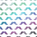 Green Blue Purple Mustache Faux Foil Metallic Mustaches Polka Dot Pattern