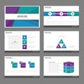 Green Blue purple presentation templates Infographic elements flat design set for brochure flyer leaflet marketing