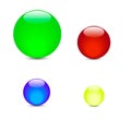 Green blue red yellow balls vector Royalty Free Stock Photo