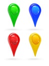 colourful map pointers