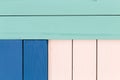 Green, blue and rose colored stained wood Royalty Free Stock Photo
