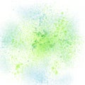 Green and blue spray paint on white background Royalty Free Stock Photo