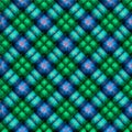 Green and blue stylized checkered background for prints, fabrics, designs, clothes Royalty Free Stock Photo