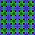 Green and blue stylized checkered background for prints, fabrics, designs, clothes Royalty Free Stock Photo