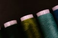green and blue threads background Royalty Free Stock Photo