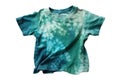 Green And Blue Tiedye Tshirt For Girl On Isolated White Background