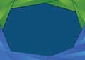 Green and Blue triangle frame border Royalty Free Stock Photo