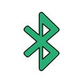 Green Bluetooth Vector for Technology and Connectivity Use Royalty Free Stock Photo