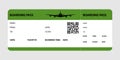 Green boarding pass