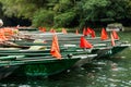 Green boats background Royalty Free Stock Photo