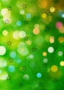 Green bokeh background for seasonal, holidays, event celebrations and various design works Royalty Free Stock Photo