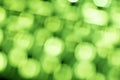 Green bokeh light backgrounds. Blurred defocused dots. Abstract blurred reflection lighting. Bokeh with festive light background. Royalty Free Stock Photo