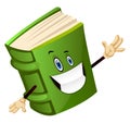 Green book is cheerful, illustration, vector