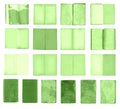 Green notebook set. Isolated green books collection Royalty Free Stock Photo