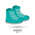 Green boots winter wear shoes