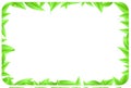 Green border made of leaves with space text