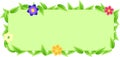 Green border made of leaves with space text