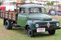 Green Borgward b1500 van during an exhibition in a park Royalty Free Stock Photo