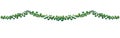 green botanical garland with ivy branches. Vector illustration.