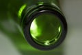 Green bottle neck macro view